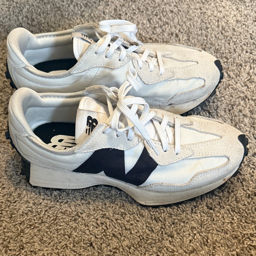 New Balance black and white sneakers